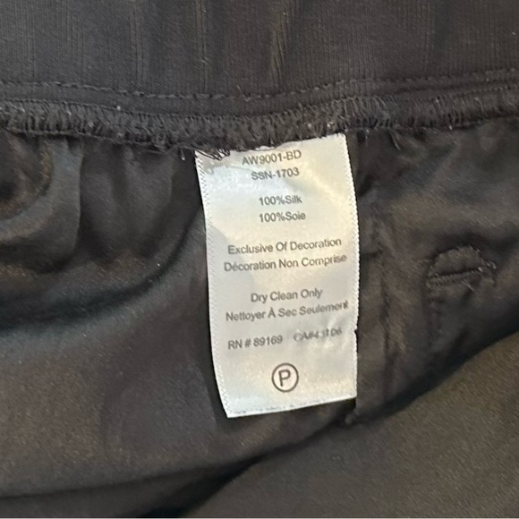 ATM Anthony Thomas Melillo Black 100% Silk Relaxed Lightweight Soft Joggers Sz L - Picture 14 of 14